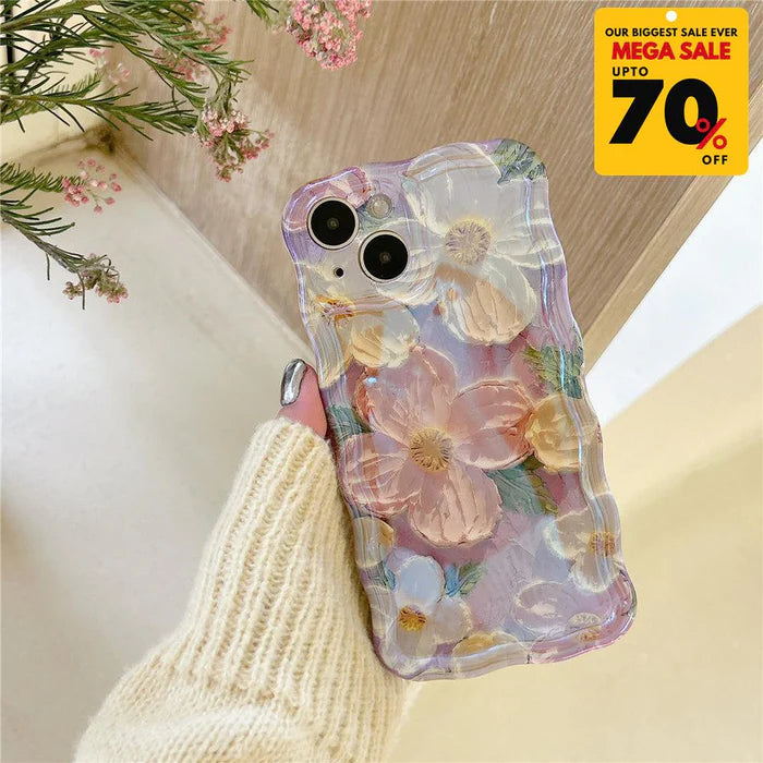 Glossy Flower iPhone Case - Purple Pink